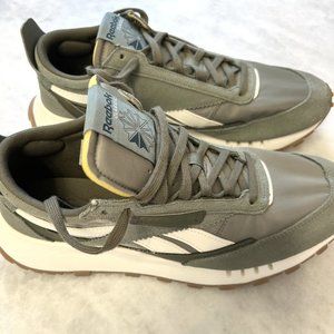 Reebok Olive and White Athletic Shoes